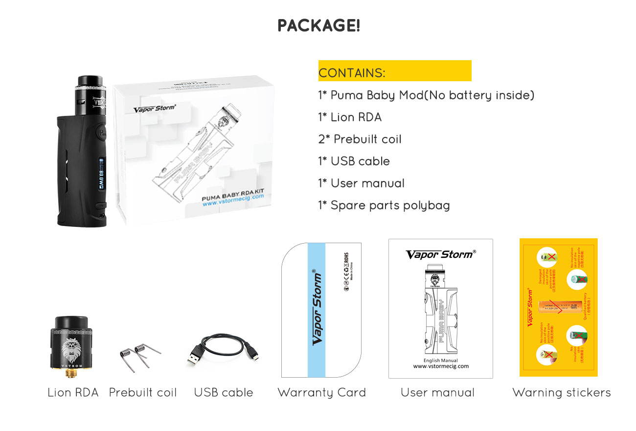 puma baby rda kit